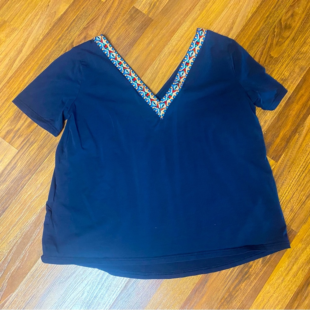 SHEIN large deep v cut t-shirt